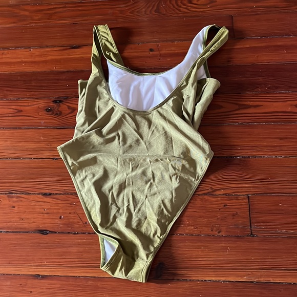 One Piece Green Swimsuit - Picture 2 of 2